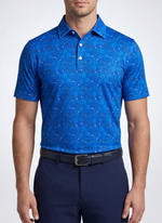 Men's Ocean Drive Polo from Tropical Dawn Collection featuring a stylish collar and vibrant ocean-inspired design.