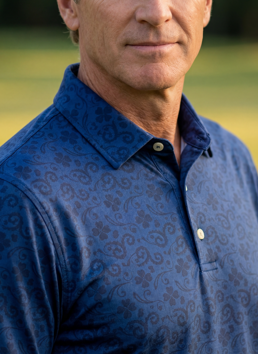 Men's Grand Links Collection 1502 Polo shirt in classic design, shown in a front view with collar and short sleeves.
