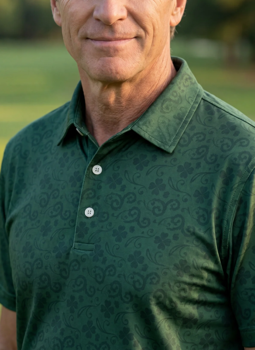 Men's 1457 Polo from Grand Links Collection featuring a classic fit, collar, and short sleeves in a versatile color.