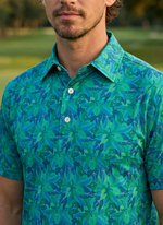 Men's Turks & Caicos Polo from Tropical Dawn Collection, featuring a casual fit and vibrant coastal-inspired design.