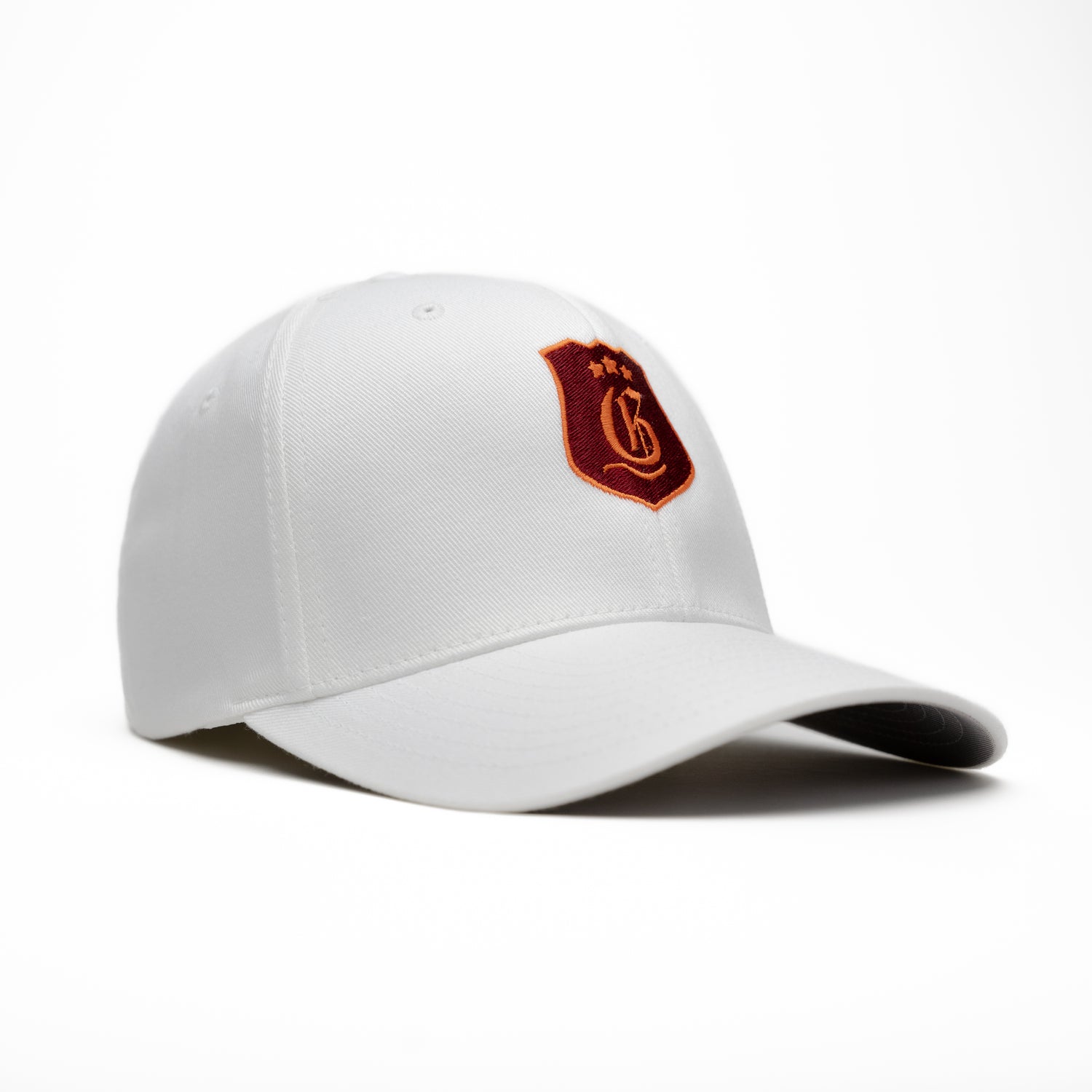 White Hero Cap from Dragon Collection men's hats lineup, featuring a classic design and adjustable strap.
