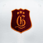 White men's Hero Cap from Dragon Collection, stylish men's hat with a branded design, perfect for casual wear.