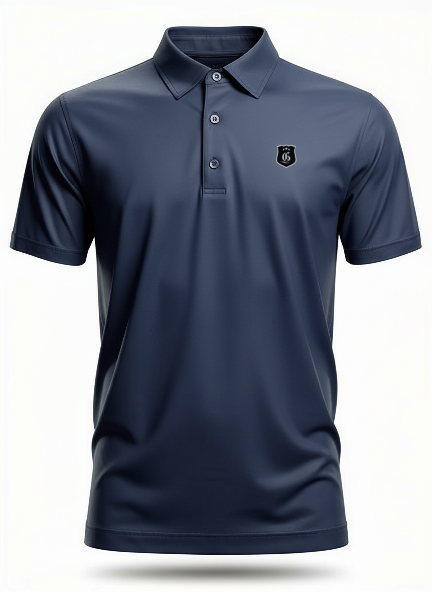 Navy men's Ace Polo shirt from Originals Collection with a classic collar and short sleeves, displayed flat.