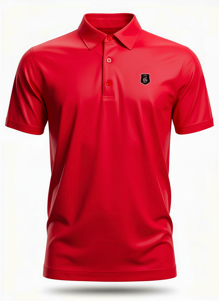 Red men's Victory Polo from Originals Collection featuring a classic fit and collared design.