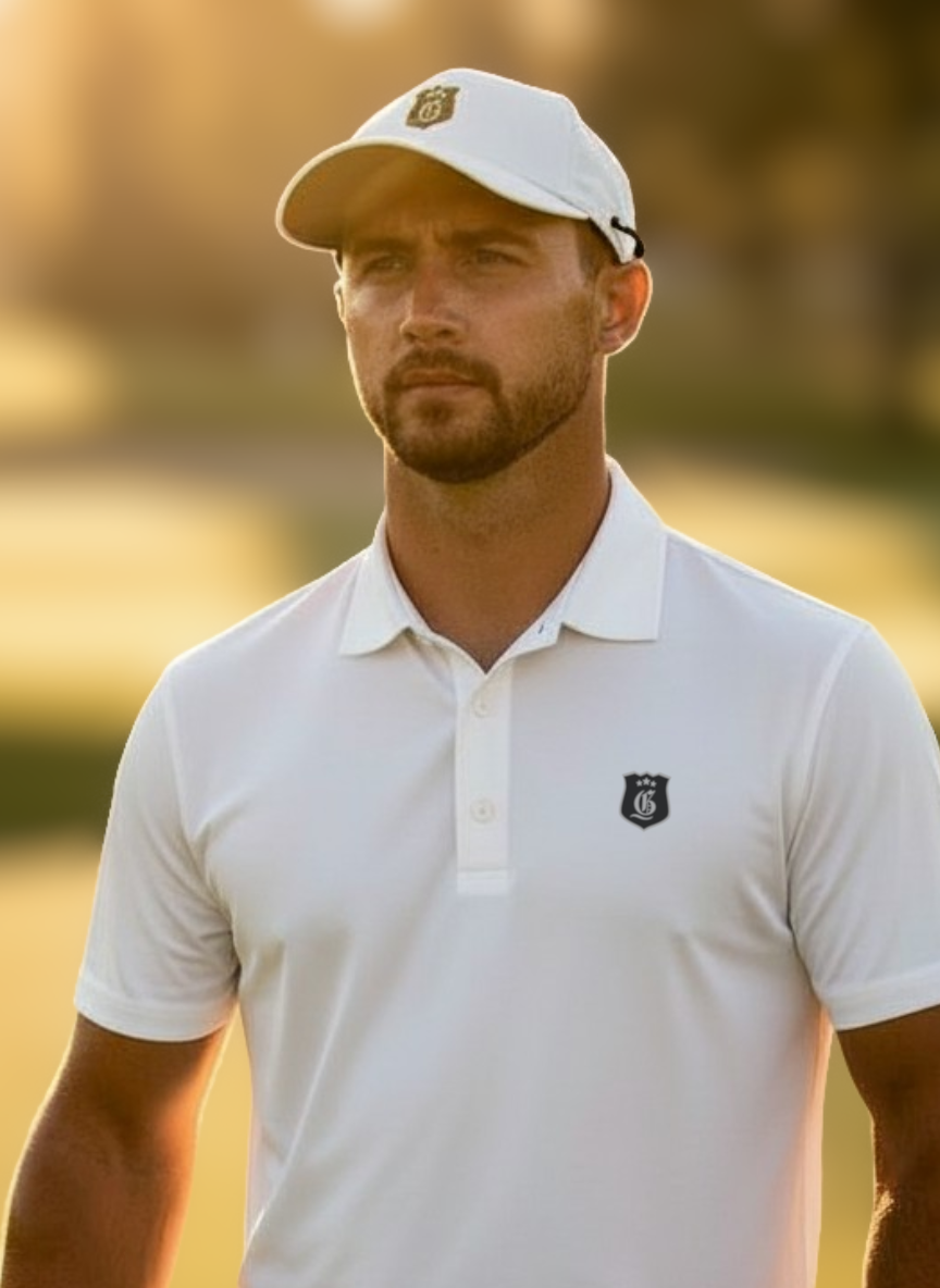 White men's Ceremony Polo from Originals Collection featuring a classic collar and short sleeves.